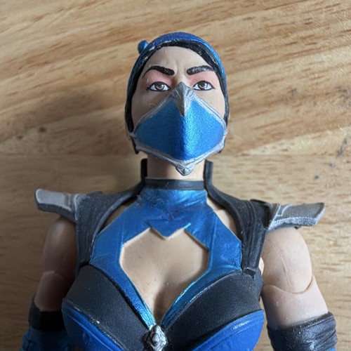 Blue black masked female - &,