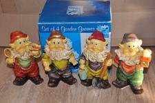 Garden Gnome Set of 4 - 14cm Tall
