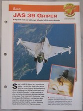 Aircraft of the World Card 9 , Group 6 - Saab JAS 39 Gripen