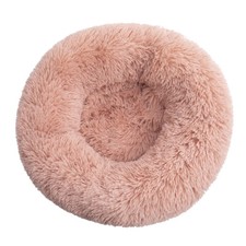 Round Fluffy Pet Bed Zip