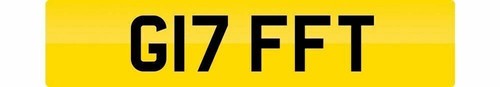 Number plate g17 fft - number,