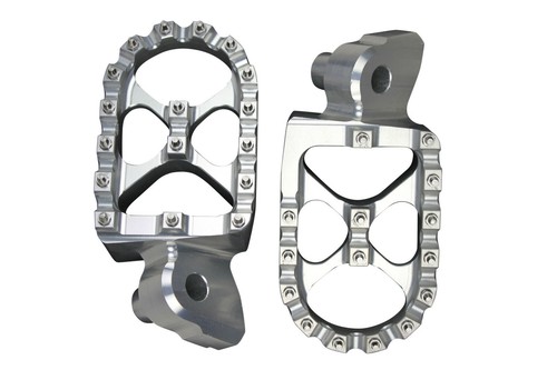Silver motocross foot - silver, pegs
