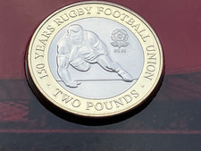 2021 JERSEY RUGBY RFU 150TH ANNIVERSARY - TRY - 2 TWO POUND COIN BU UNC