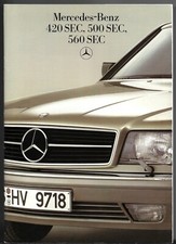 Mercedes-Benz 420 500 560 SEC Coupe 1985-87 UK Market Sales Brochure
