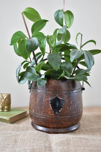 Vintage wooden tobacco - tobacco, jar