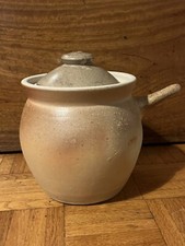 large lidded and handled studio pot / jar by SVEND BAYER - Cardew pupil