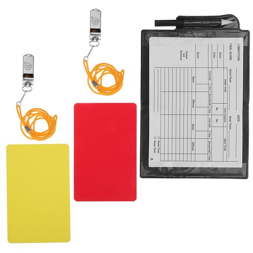 Football referee cards - referee, set