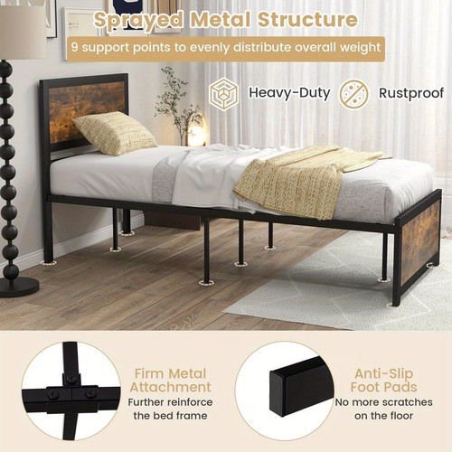 Single metal bed - metal,