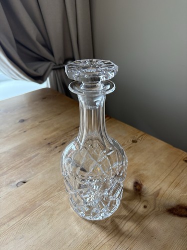 Vintage cut glass decanter - glass,