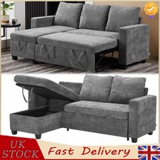 Convertible L-Shaped universal corner sofa bed with storage & Reversible Chaise