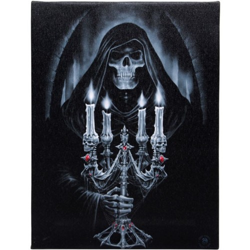 Skeleton candelabra canvas - skeleton,