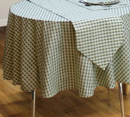 Gingham check green - green, white