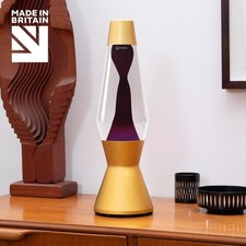 Lava Lamp Mathmos Gold Purple Clear Lava Home Decoration Retro