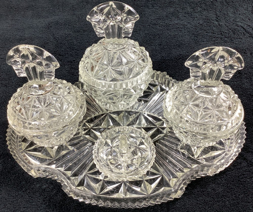 Piece cut glass - glass, 1930's