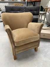 VINTAGE SOFA COMPANY VELVET CHAIR  KNOWN AS A DEAN CHAIR