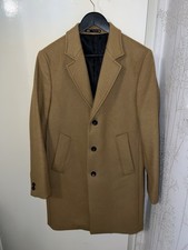 Zara Wool Coat Trench Coat Medium Mens Italian Fabric