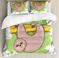 Sloth Duvet Cover Set Exotic