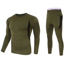 Long Sleeve Thermal Top+Long Johns Pants Underwear Warm Winter Mens Merino Wool
