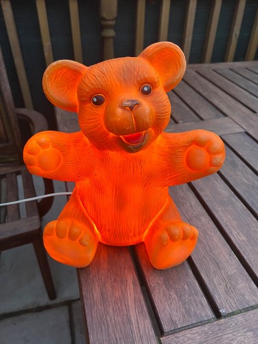 Vintage teddy bear lamp made - vintage, lamp,