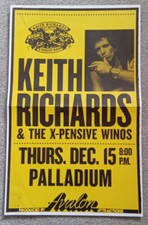 KEITH RICHARDS LIVE AT THE PALLADIUM POSTER ROLLING STONES RARE Promo Large HUGE