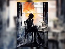 Eruptive Reflection: Woman and