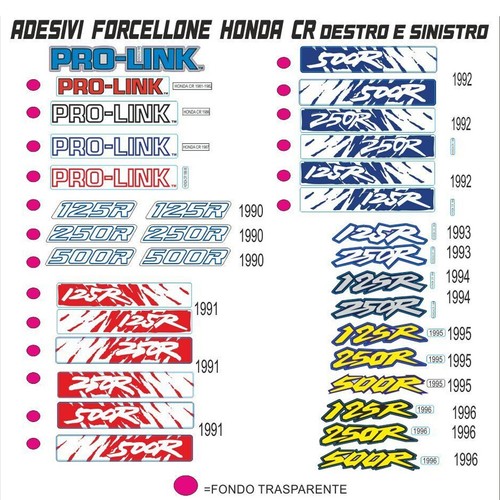 Set stickers fork - set, swingarm