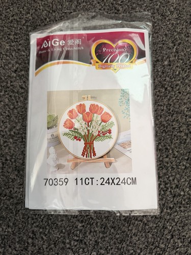 Tulip theme cross - cross, stitch
