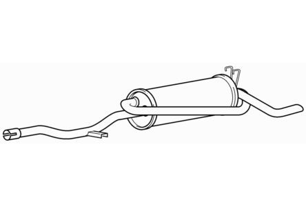 Rear exhaust silencer back - exhaust,