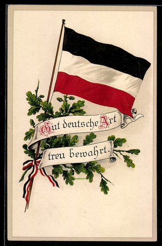 Imperial flag and oak leaves