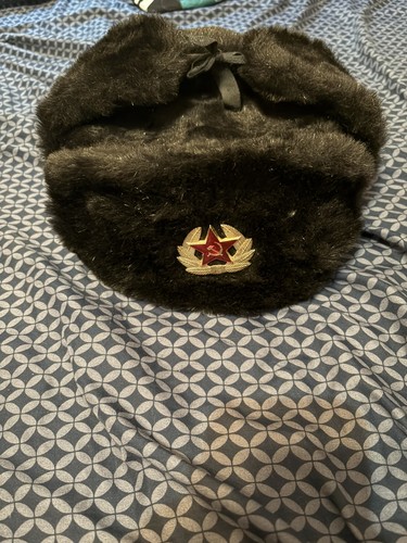 Russian ushanka black - ushanka, fur