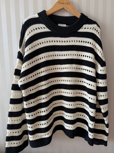 Black white striped - black,