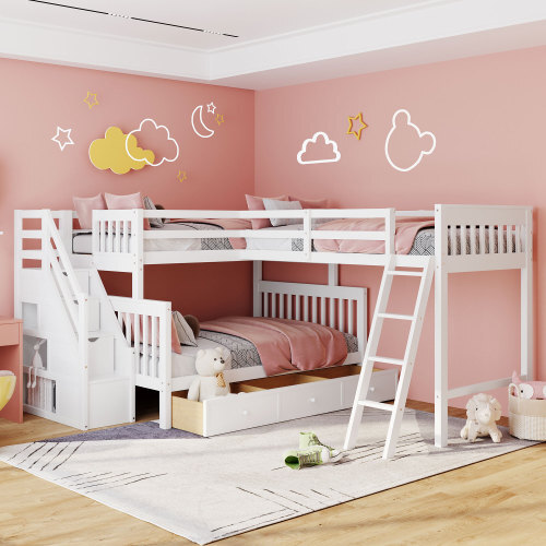 Shaped bunk bed - l,