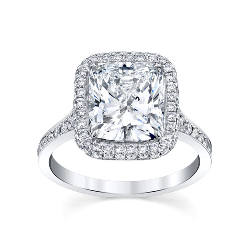 Diamond ring 18k white - diamond,
