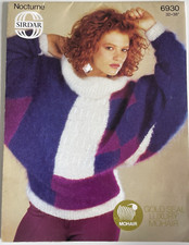 Ladies mohair colour block