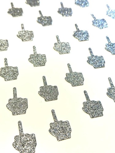 50x silver glitter - silver,
