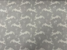 Slone hares cotton fabric - hares,