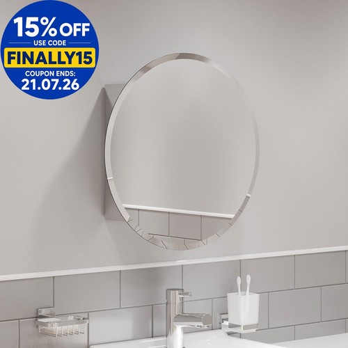 Round door bathroom mirror - round,