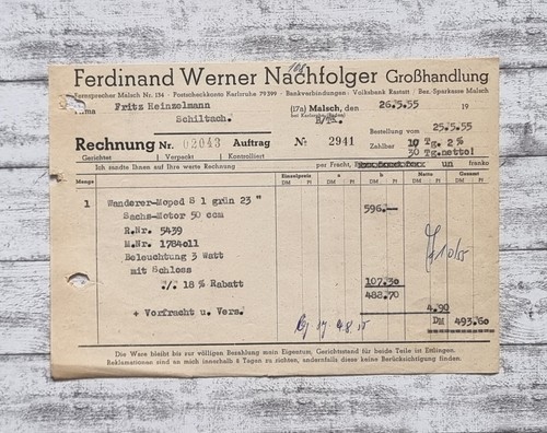 1955 werner successor malsch - werner,