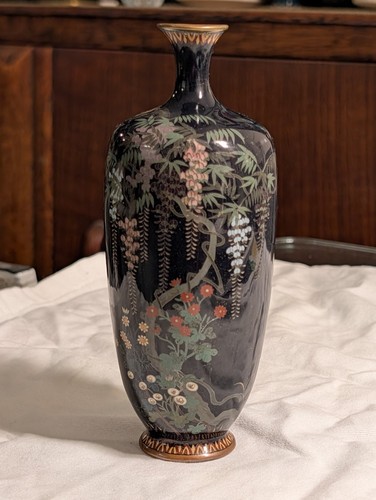 Japanese meiji cloisonné vase - japanese,