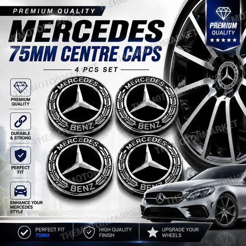 Mercedes black alloy - 4x,