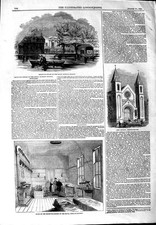 Original Old Antique Print