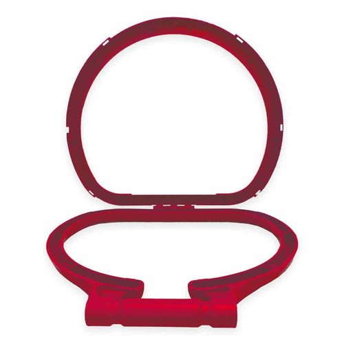 Red handy hoop ring black - red,