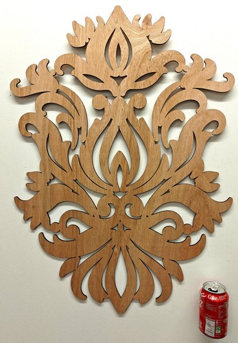 Large laser cut wood - cut, lotus