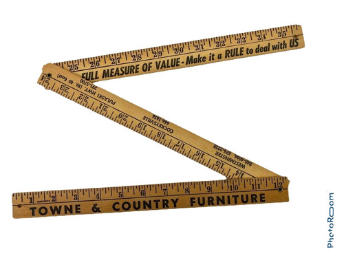 Tri fold wooden ruler - wooden,