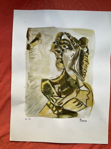 Picasso painting drawing - -,