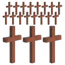 40 Pcs Wooden Cross Jewelry