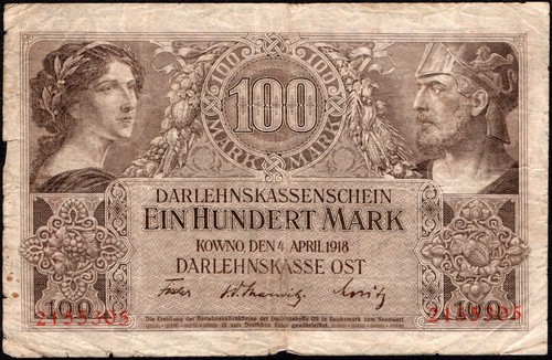 100 mark 1918 - 1918, lithuania