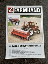 Farmhand Mounted Seed Drill Leaflet… 1980’s Classic Farming Volvo BM Valmet. MF