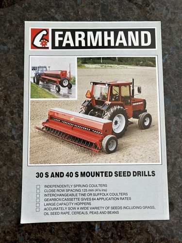 Farmhand mounted seed drill - farmhand,