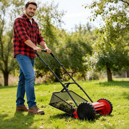 For manual hand push grass - for,